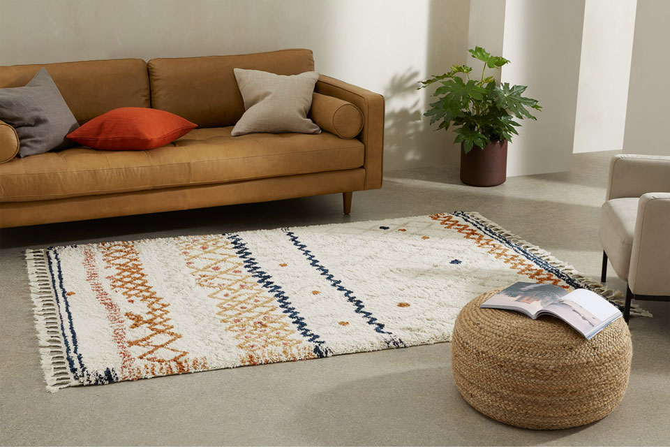 tapis berbere dans un salon